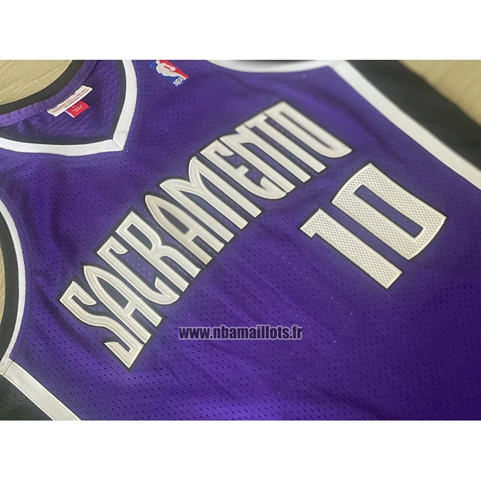Maillot Sacramento Kings Mike Bibby NO 10 Mitchell & Ness 2002-03 Volet